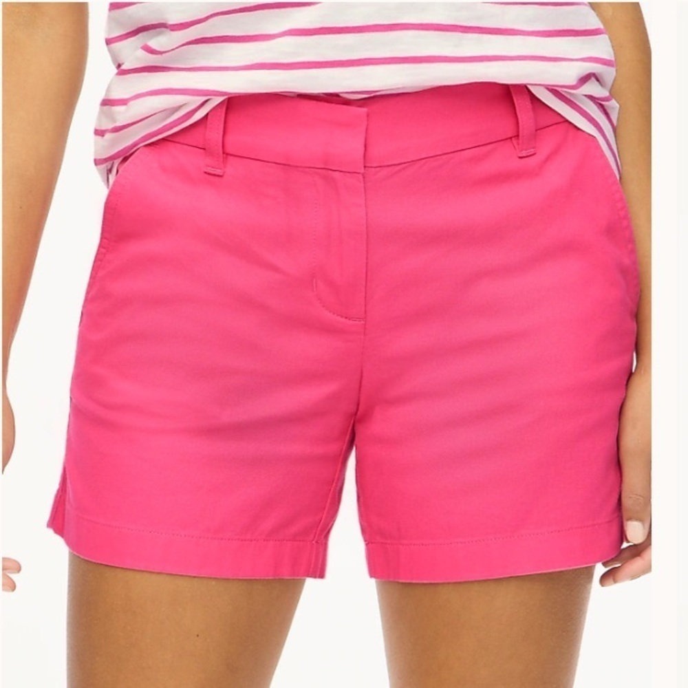J. Crew 5" Classic Chino Shorts Vivid Begonia Shorts